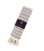 Load image into Gallery viewer, KAFTHAN - 🌿 Carmen Turkish Towels Turkish Cotton Summer Bestseller: Ivory Black