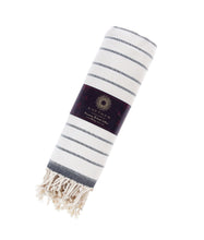 Load image into Gallery viewer, KAFTHAN - 🌿 Carmen Turkish Towels Turkish Cotton Summer Bestseller: Ivory Black