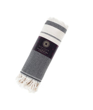 Load image into Gallery viewer, KAFTHAN - 🌿 Bianca 2 Turkish Towels Turkish Cotton Summer Bestseller : Black