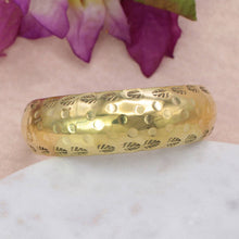 Load image into Gallery viewer, ZAD - Gold Hammered Dome Cuff Bracelet