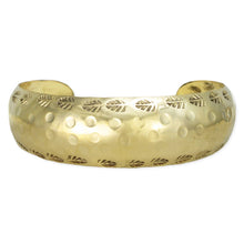 Load image into Gallery viewer, ZAD - Gold Hammered Dome Cuff Bracelet