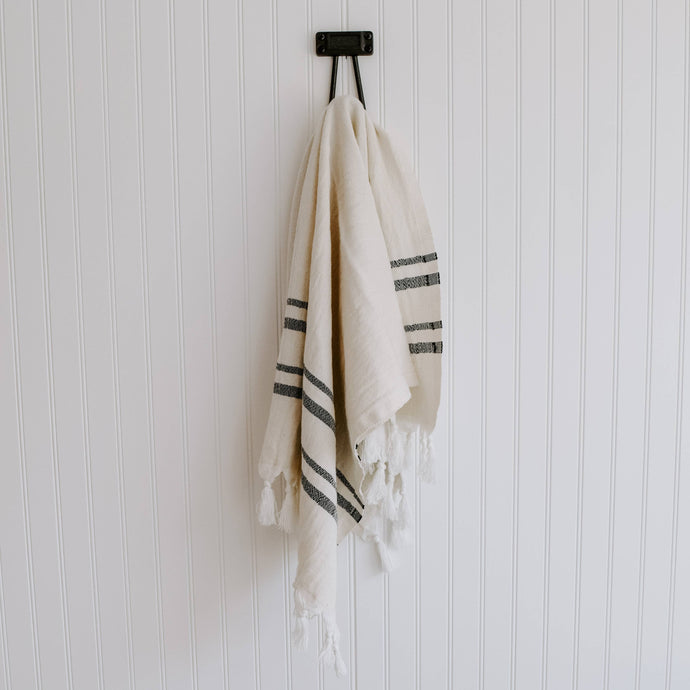 Turkish Cotton Hand Towel | Haley Stripe